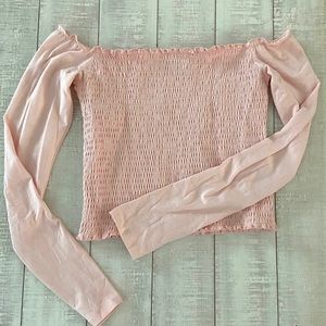 Hollister strapless tube top with long sleeves